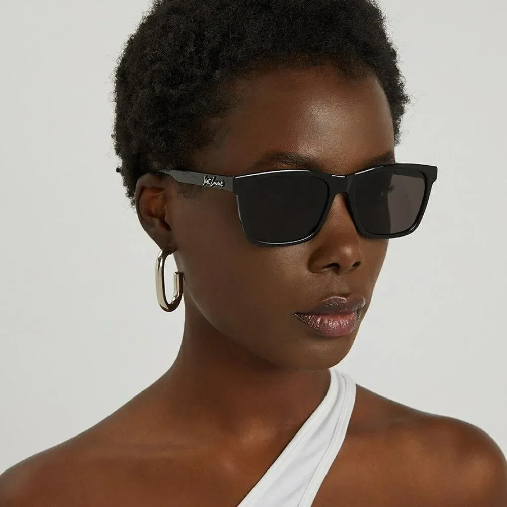NEW Saint Laurent SL318 001 Black Square Unisex Sunglasses